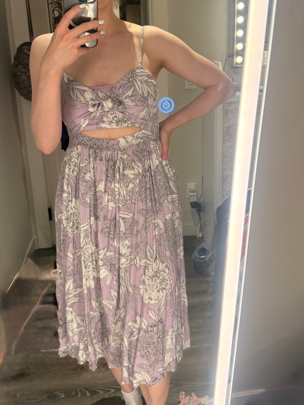 Dex Lavender Floral Midi Dress